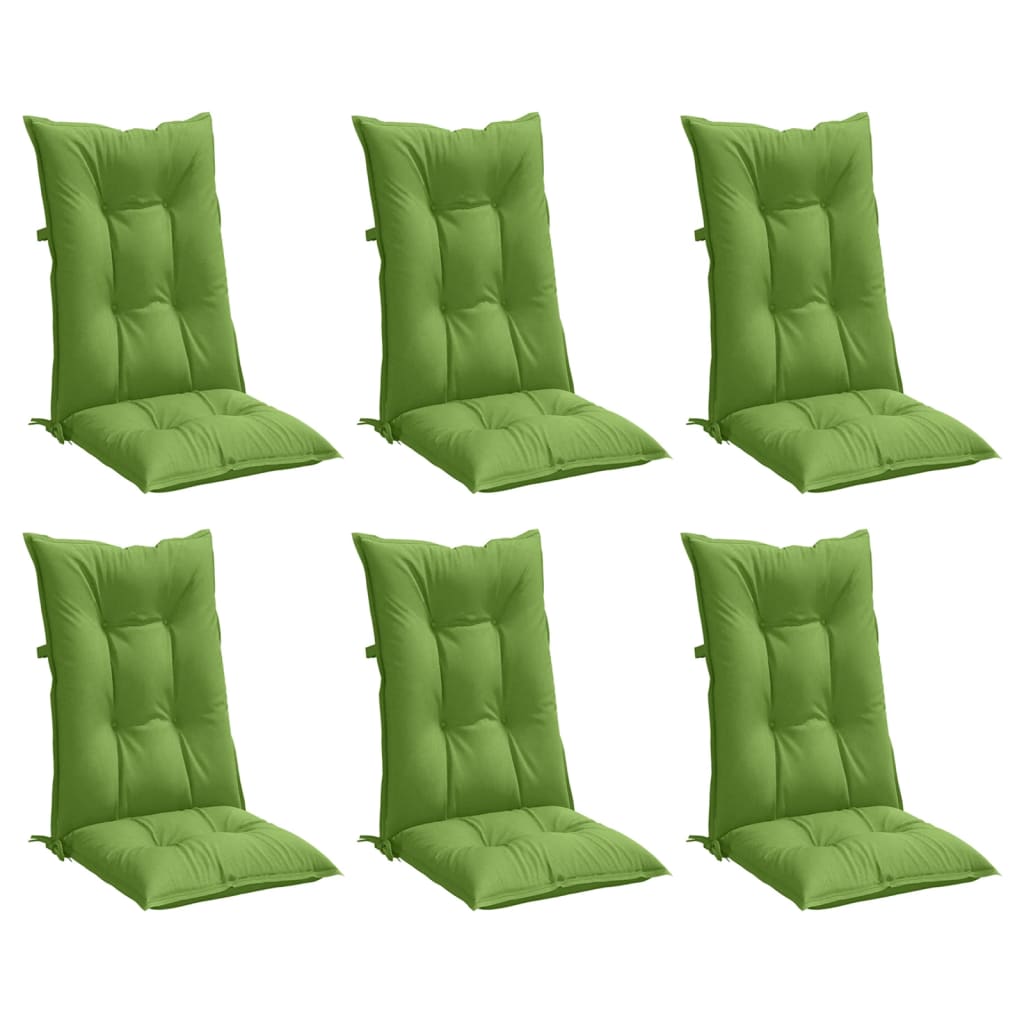 Almofadões cadeiras altas 6pcs mesclado tecido verde