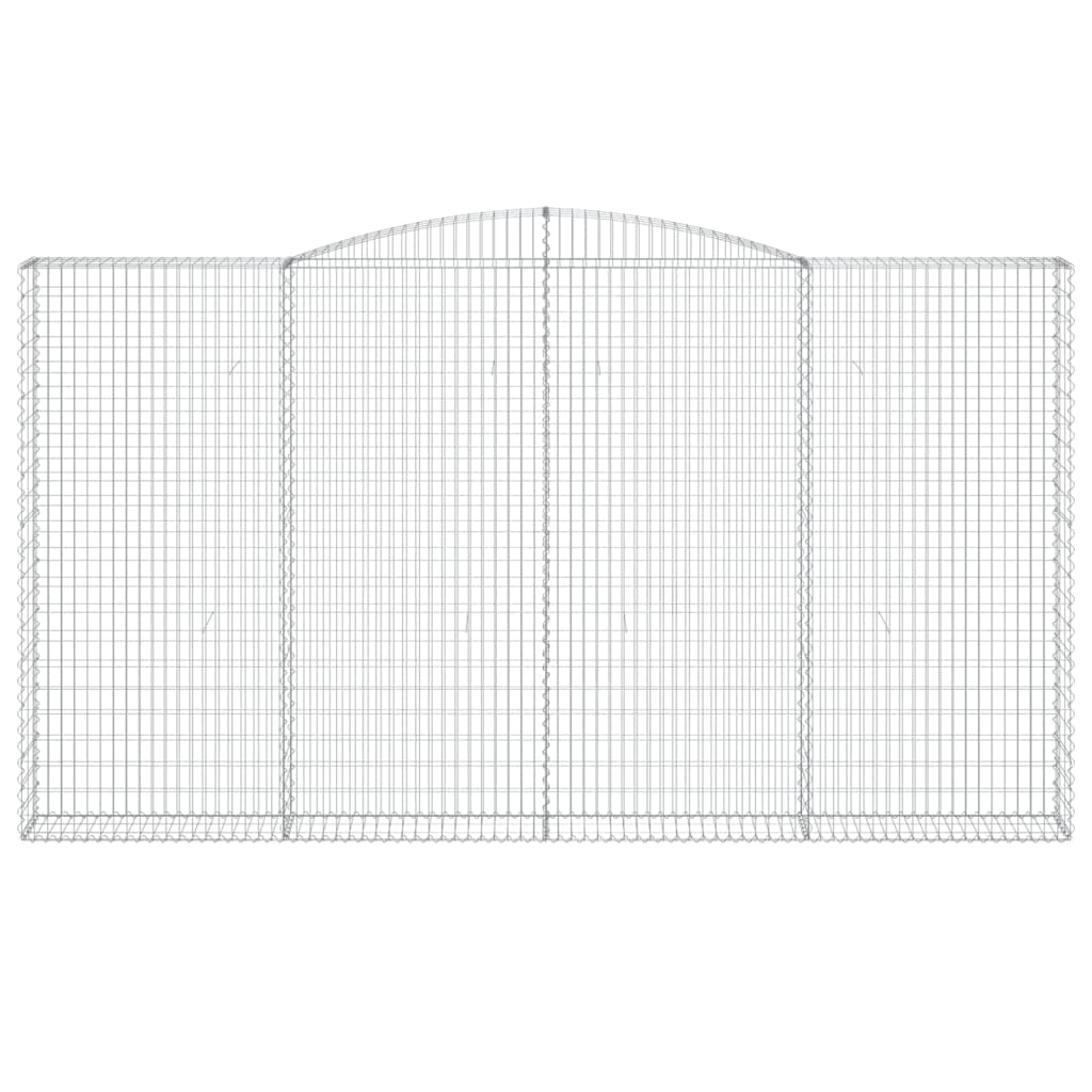Cesto gabião arqueado 400x30x220/240 cm ferro galvanizado