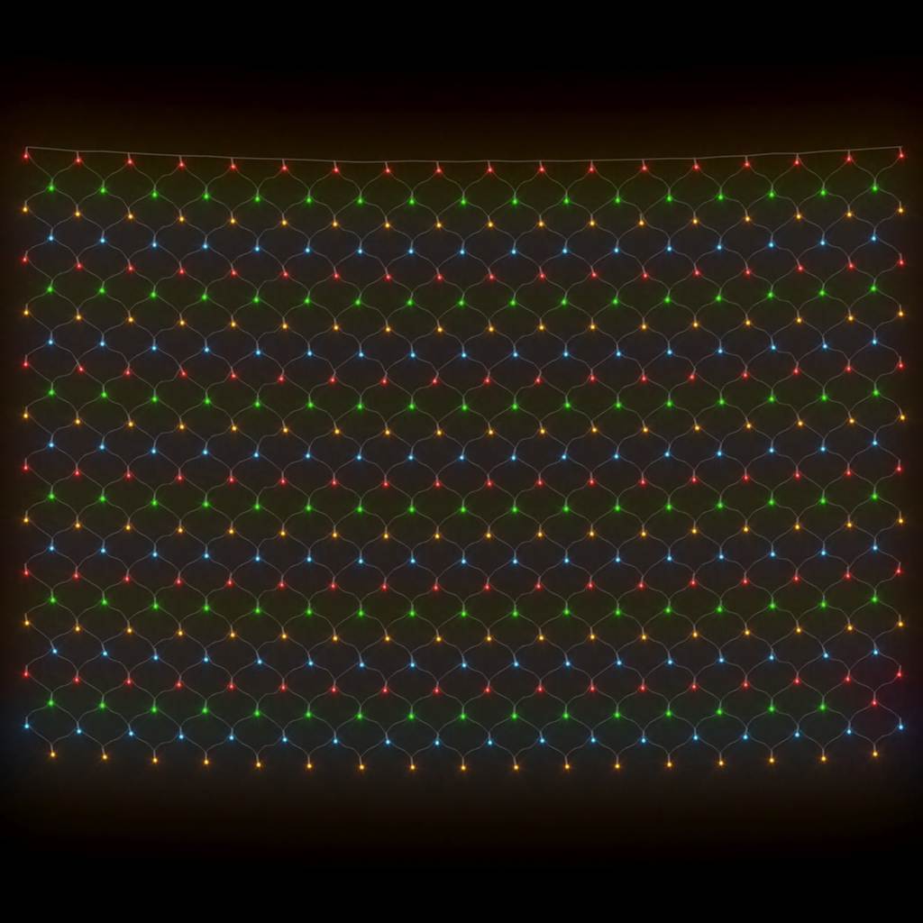 Rede luzes de natal 3x2 m 204 luzes LED int/ext colorido