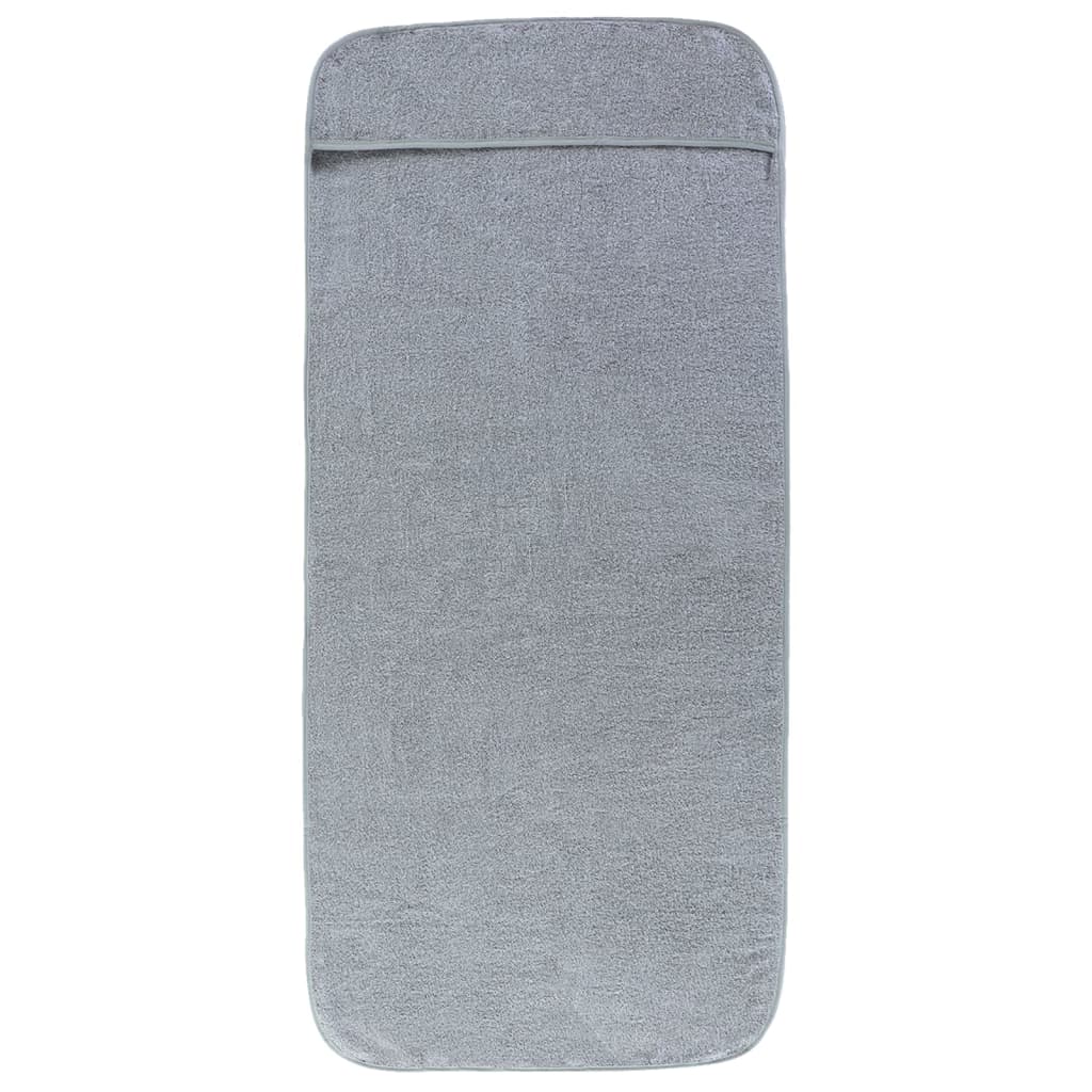 Toalhas de praia 6 pcs 60x135 cm tecido 400 gsm cinzento