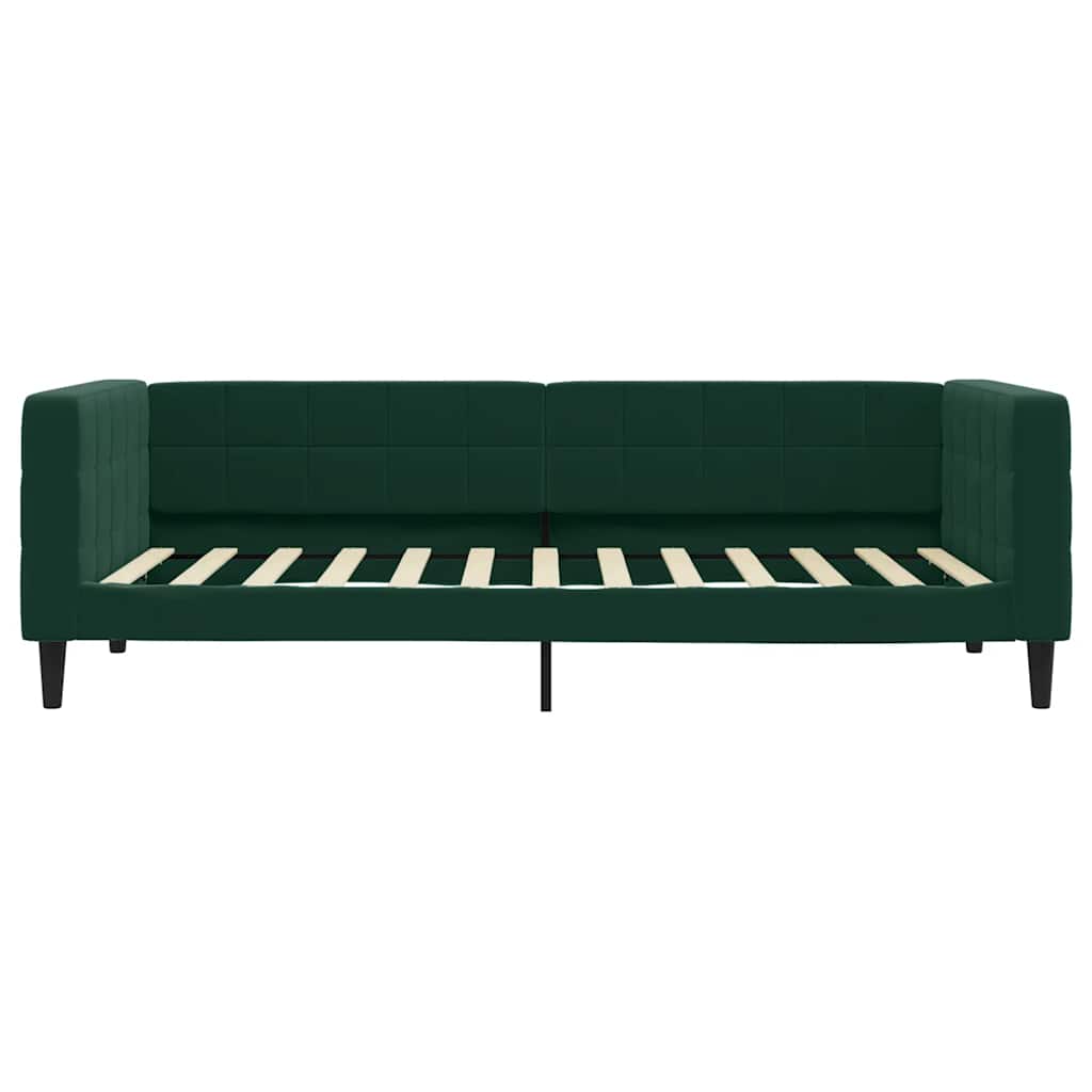 Sofá-cama 90x200 cm veludo verde-escuro