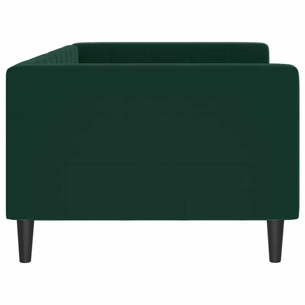 Sofá-cama 90x200 cm veludo verde-escuro