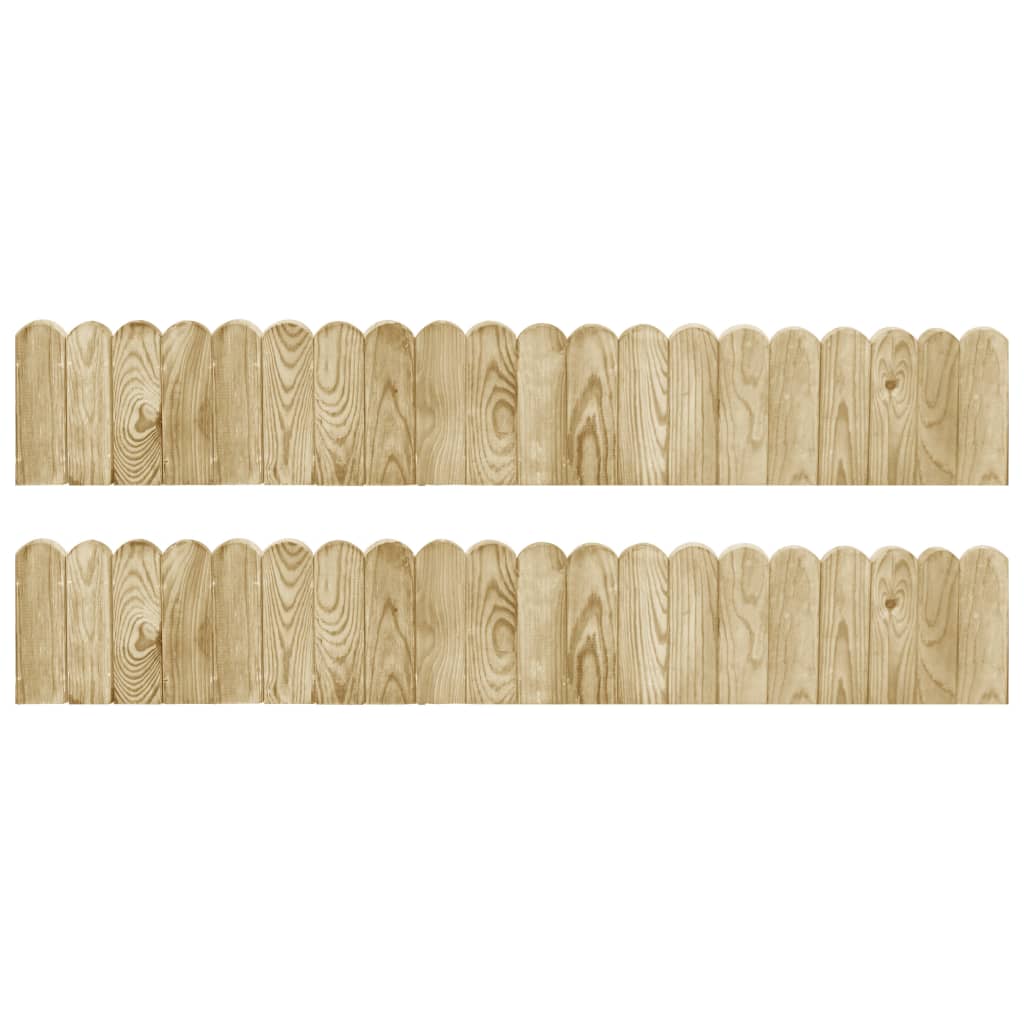 Bordaduras em rolo 2 pcs 120 cm madeira de pinho impregnada