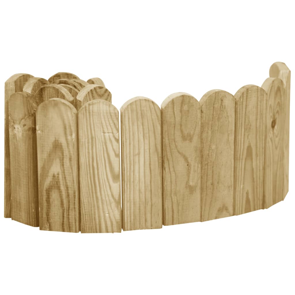 Bordaduras em rolo 2 pcs 120 cm madeira de pinho impregnada