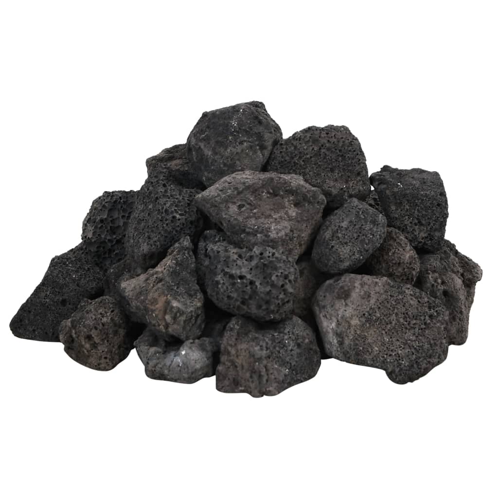 Pedras vulcânicas 25 kg 3-5 cm preto
