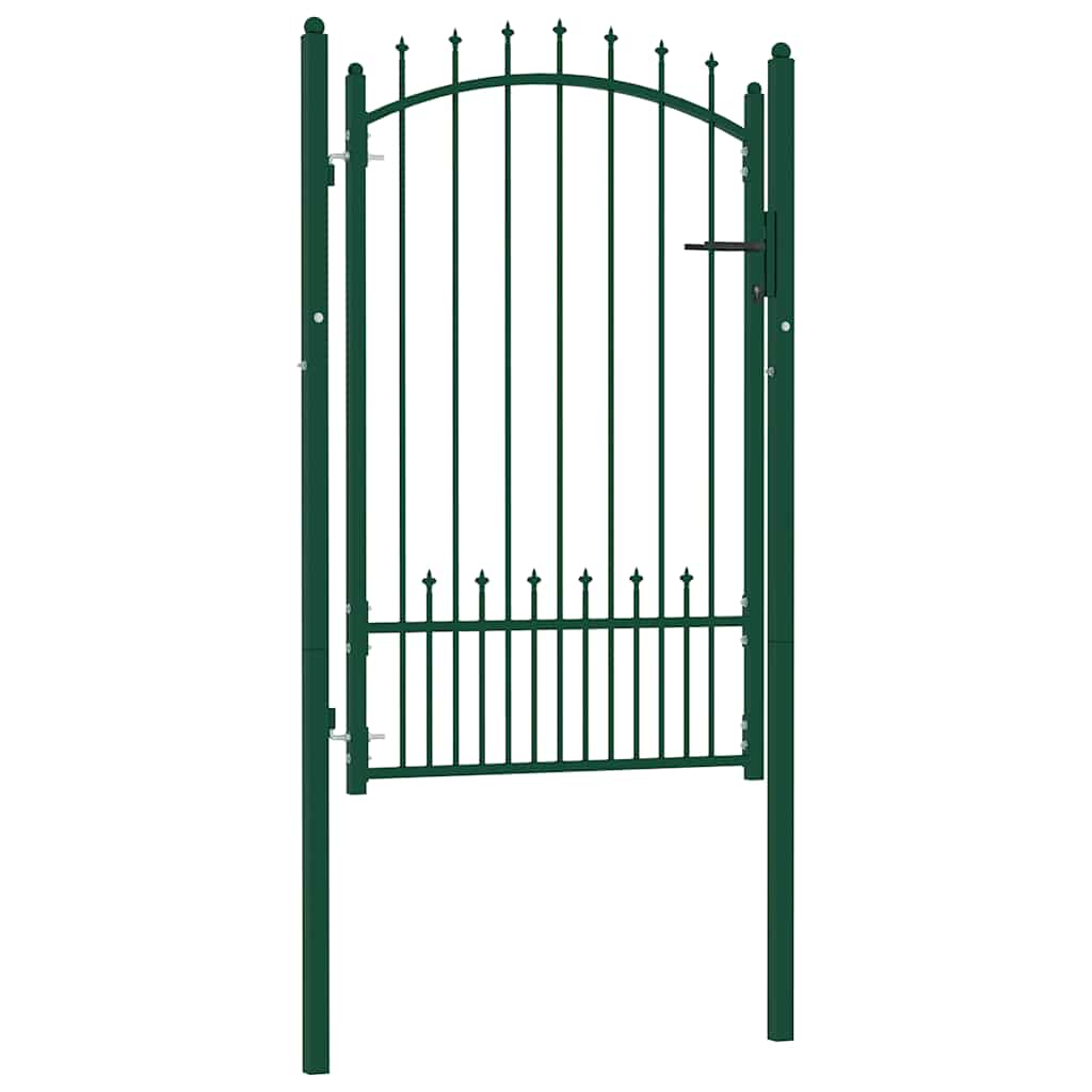 Portão de cerca emmen com pontas de aço 104x117 cm verde