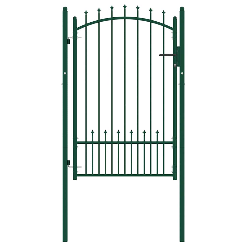 Portão de cerca emmen com pontas de aço 104x117 cm verde