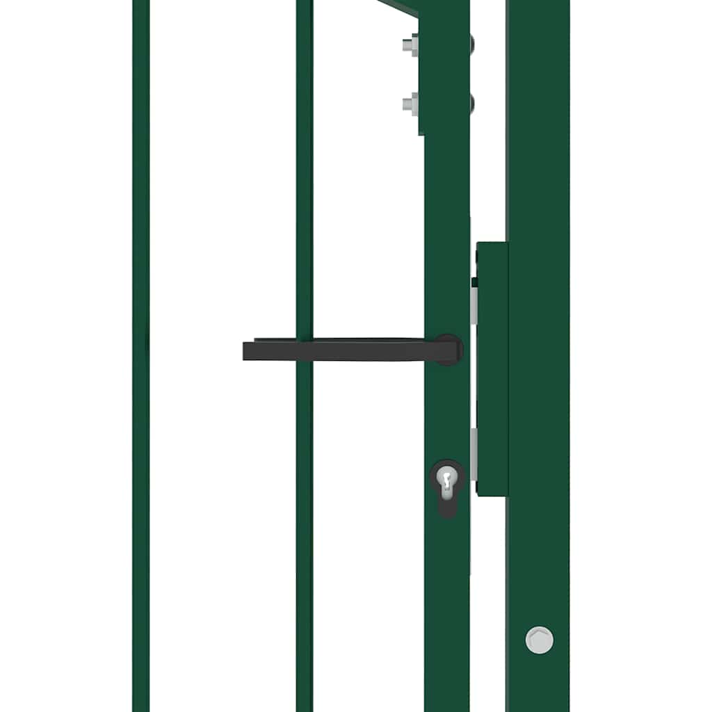 Portão de cerca emmen com pontas de aço 104x117 cm verde