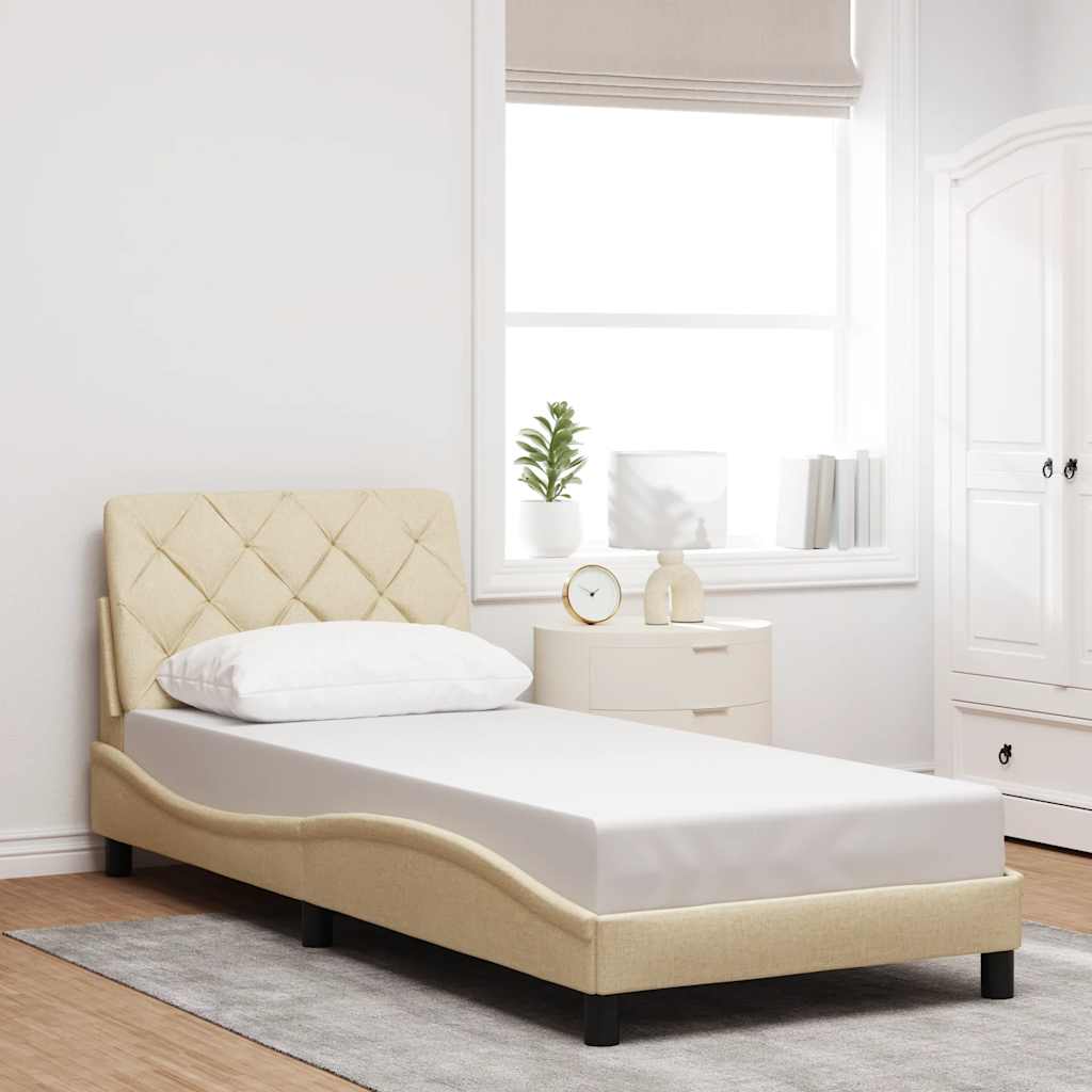Estrutura de cama sem colchão 80x200 cm creme