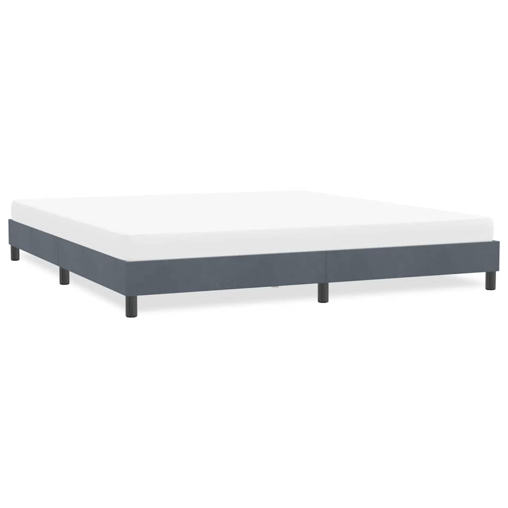 Estrutura de cama sem colchão 180x220 cm veludo cinzento-escuro