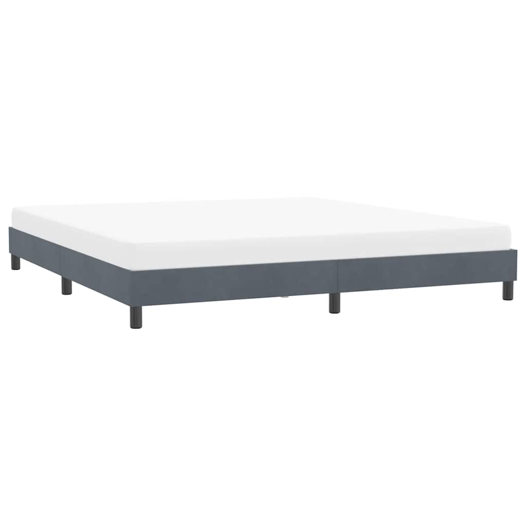 Estrutura de cama sem colchão 180x220 cm veludo cinzento-escuro