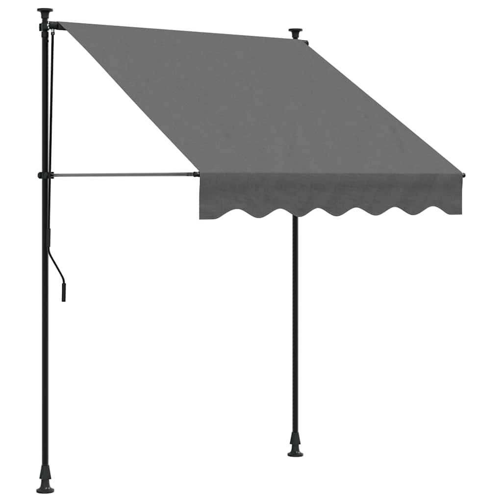 Toldo retrátil 150x150 cm tecido e aço antracite