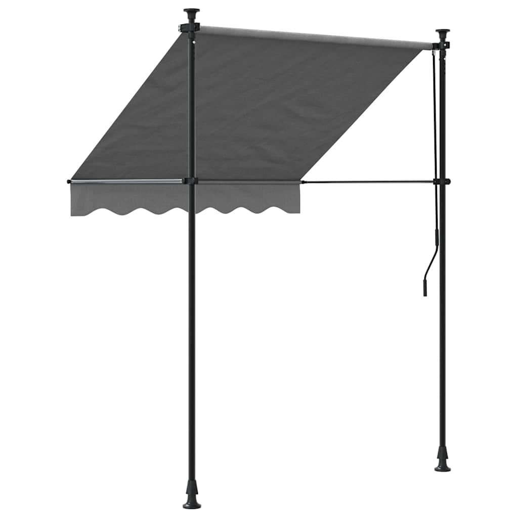 Toldo retrátil 150x150 cm tecido e aço antracite