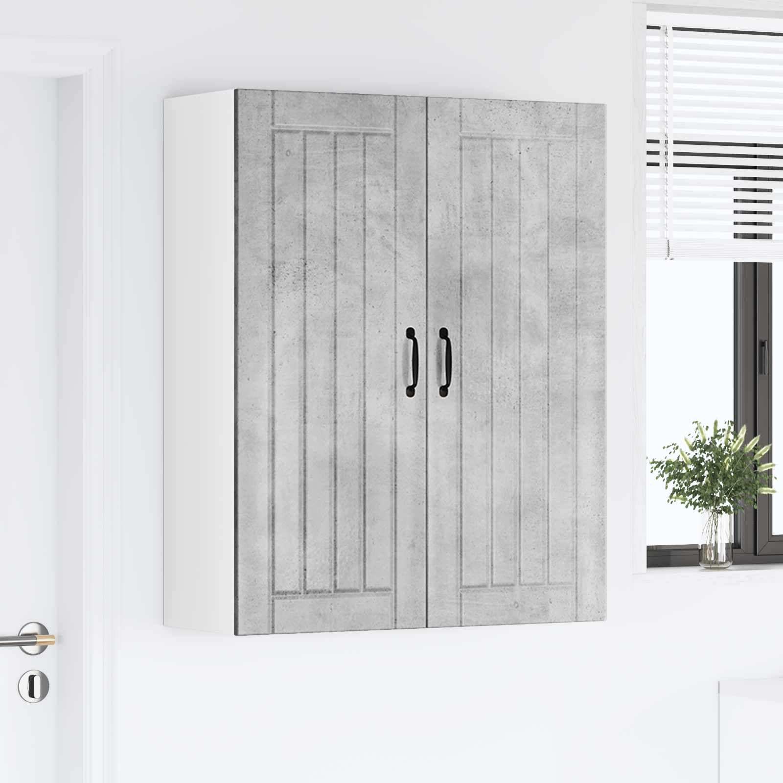 Armário de parede lucca cinzento cimento 80 x 31 x 100 cm