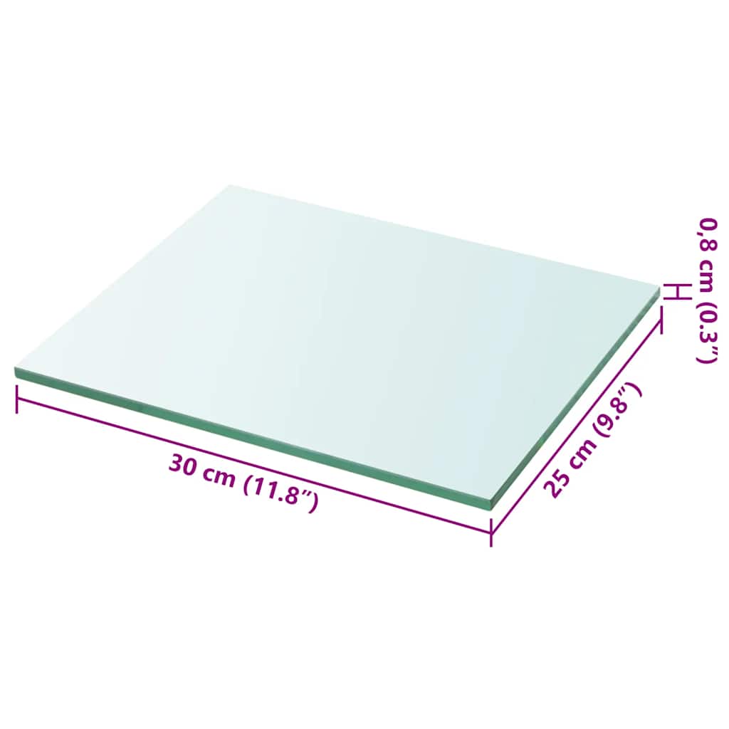 Prateleira de vidro 30x25 cm transparente