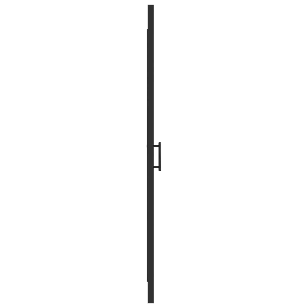 Porta de chuveiro meio vidro fosco temperado 81x195 cm preto