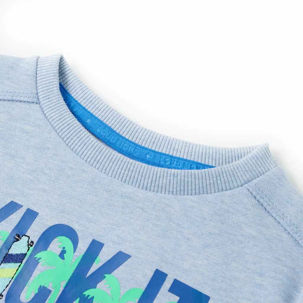 Sweatshirt para criança azul-suave mesclado 104