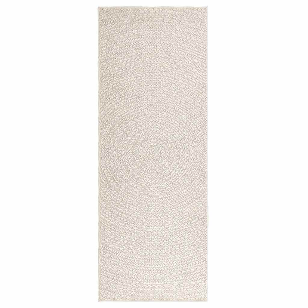 Tapete zizur creme 80x200cm aspeto de juta interior e exterior