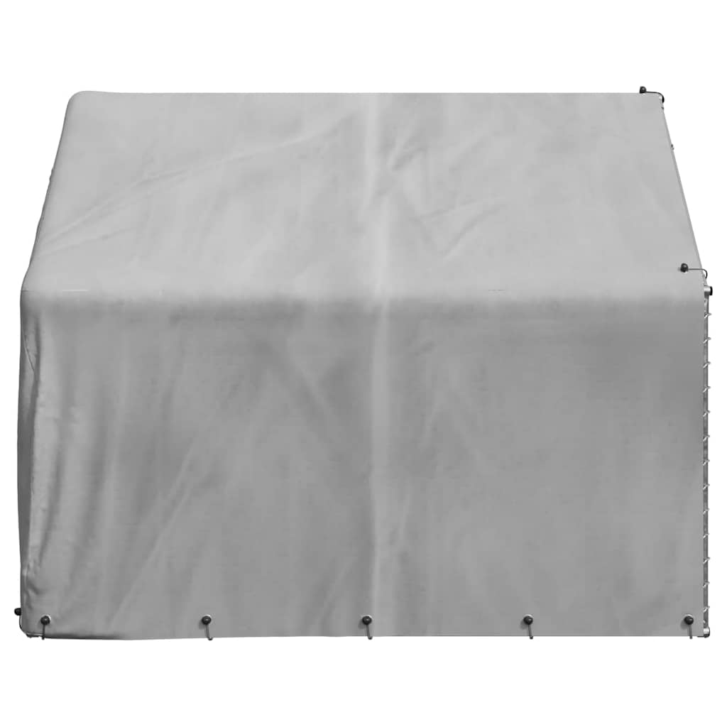 Canil para cães ao ar livre com cobertura 2x2x1,5 m aço galvanizado