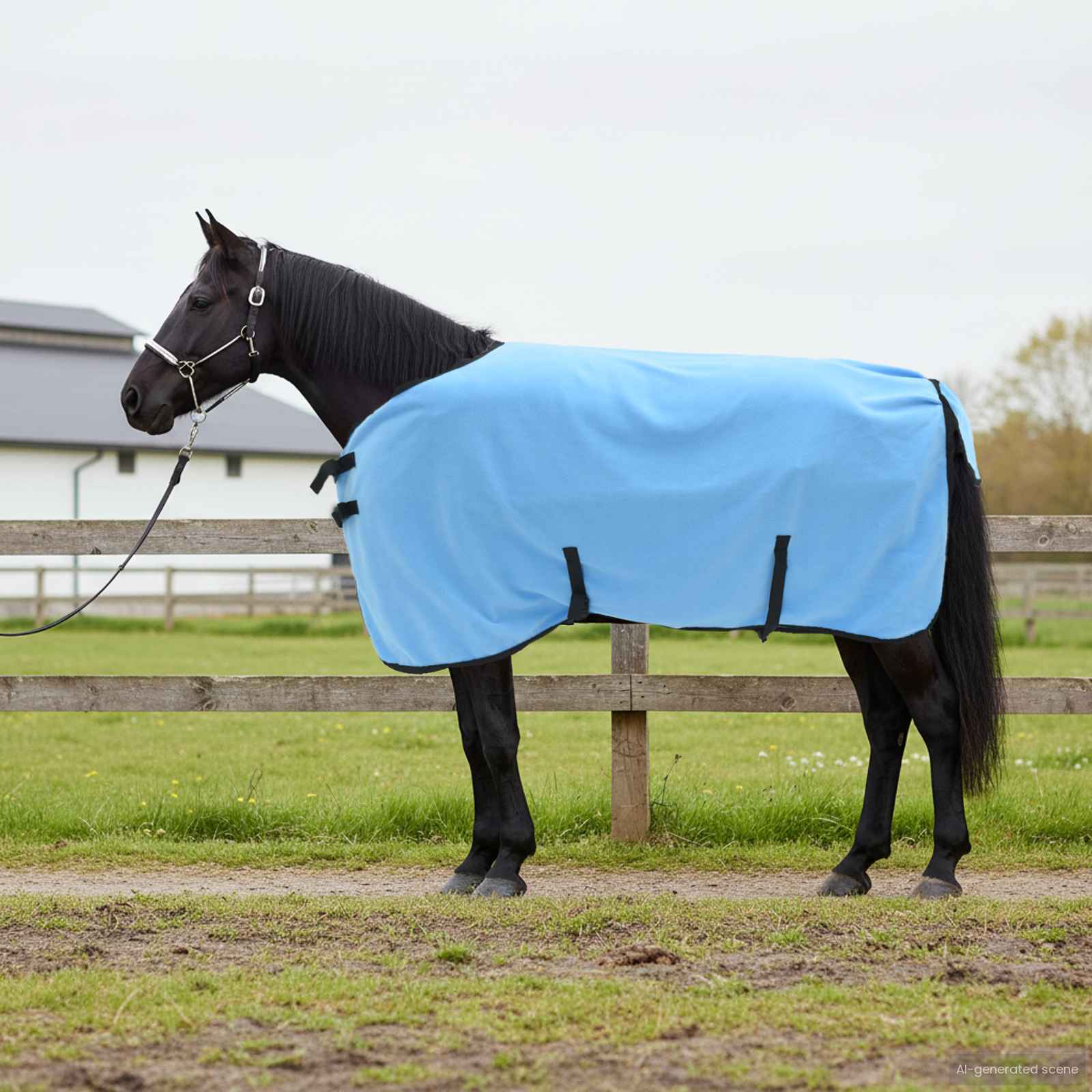 Cobertor de cavalo aqua completo 105 cm poliéster