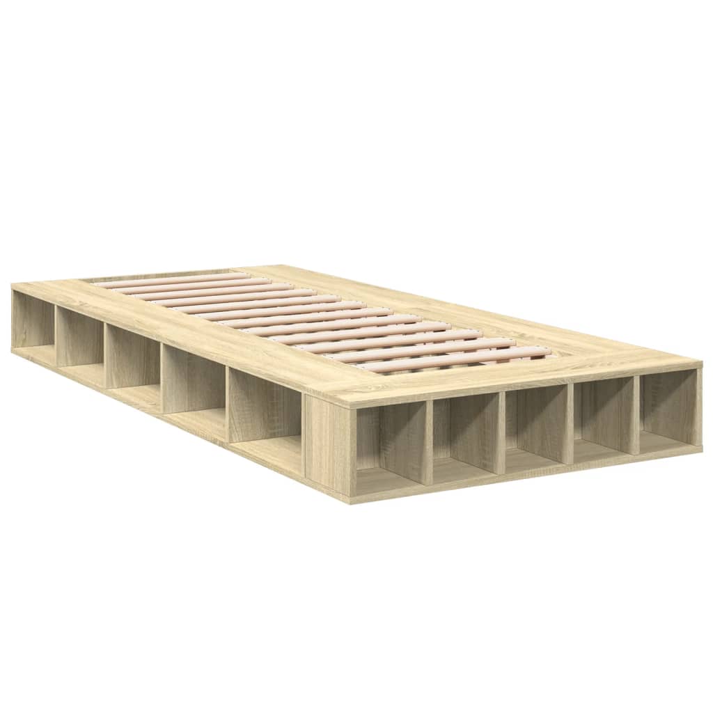 Estrutura de cama 90x190cm derivados de madeira carvalho sonoma