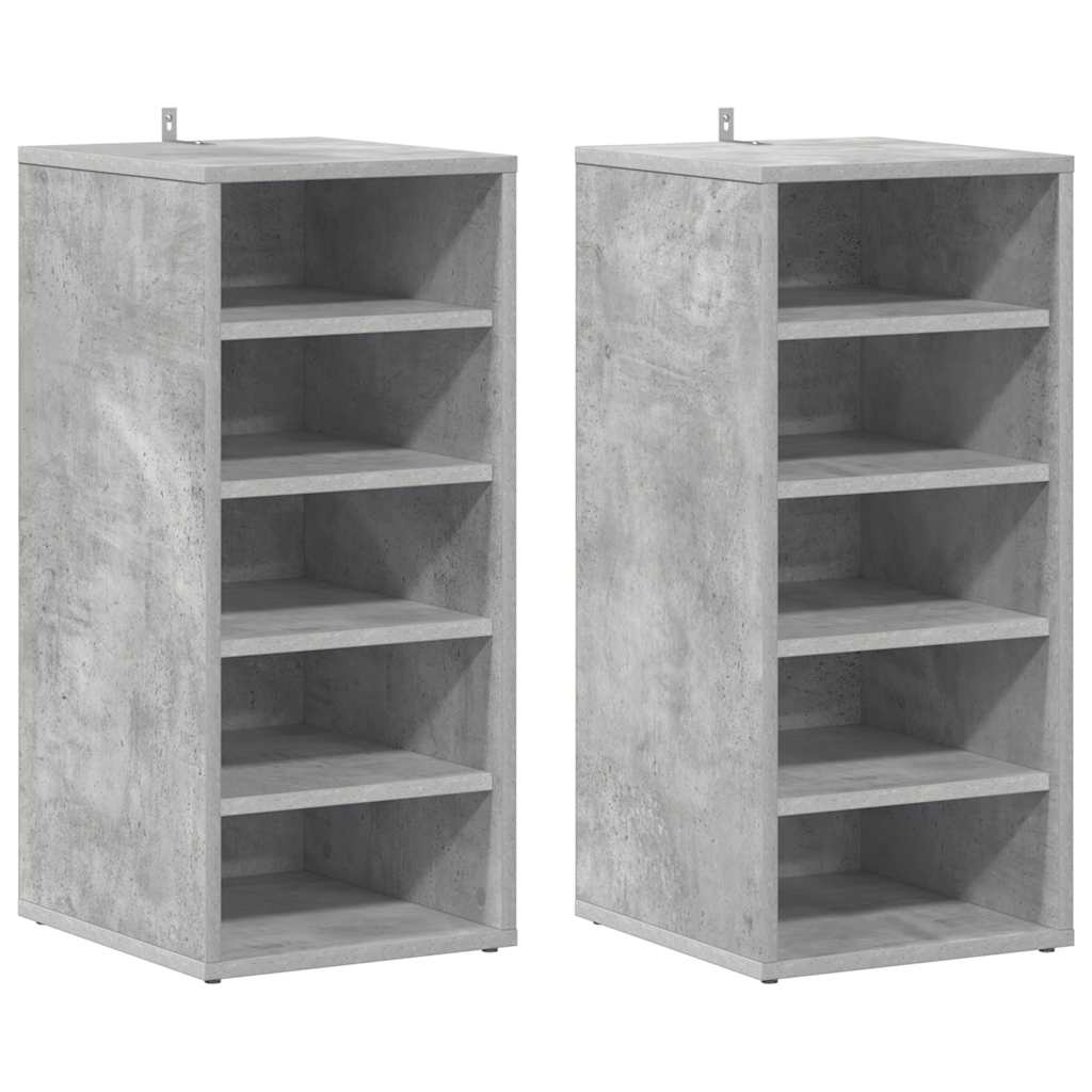 Sapateiras 2 pcs derivados de madeira cinzento cimento