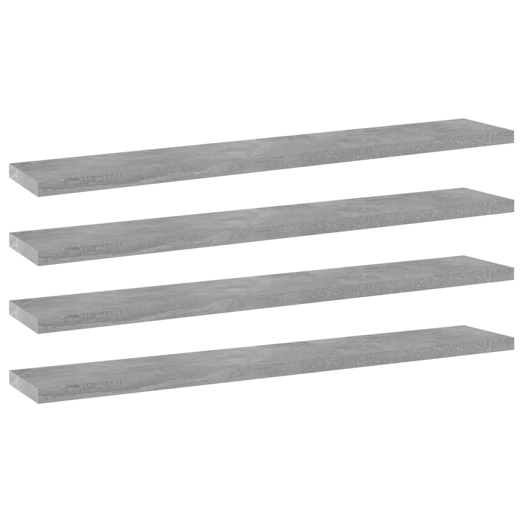 Prateleiras para estante 4 pcs derivados de madeira cinza