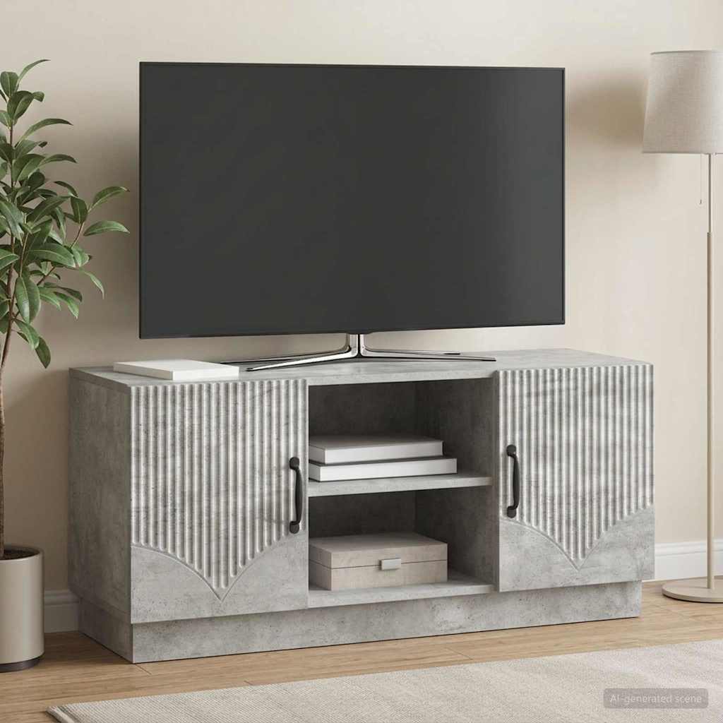 Gabinete para TV cinzento cimento 102 x 34,5 x 47 cm