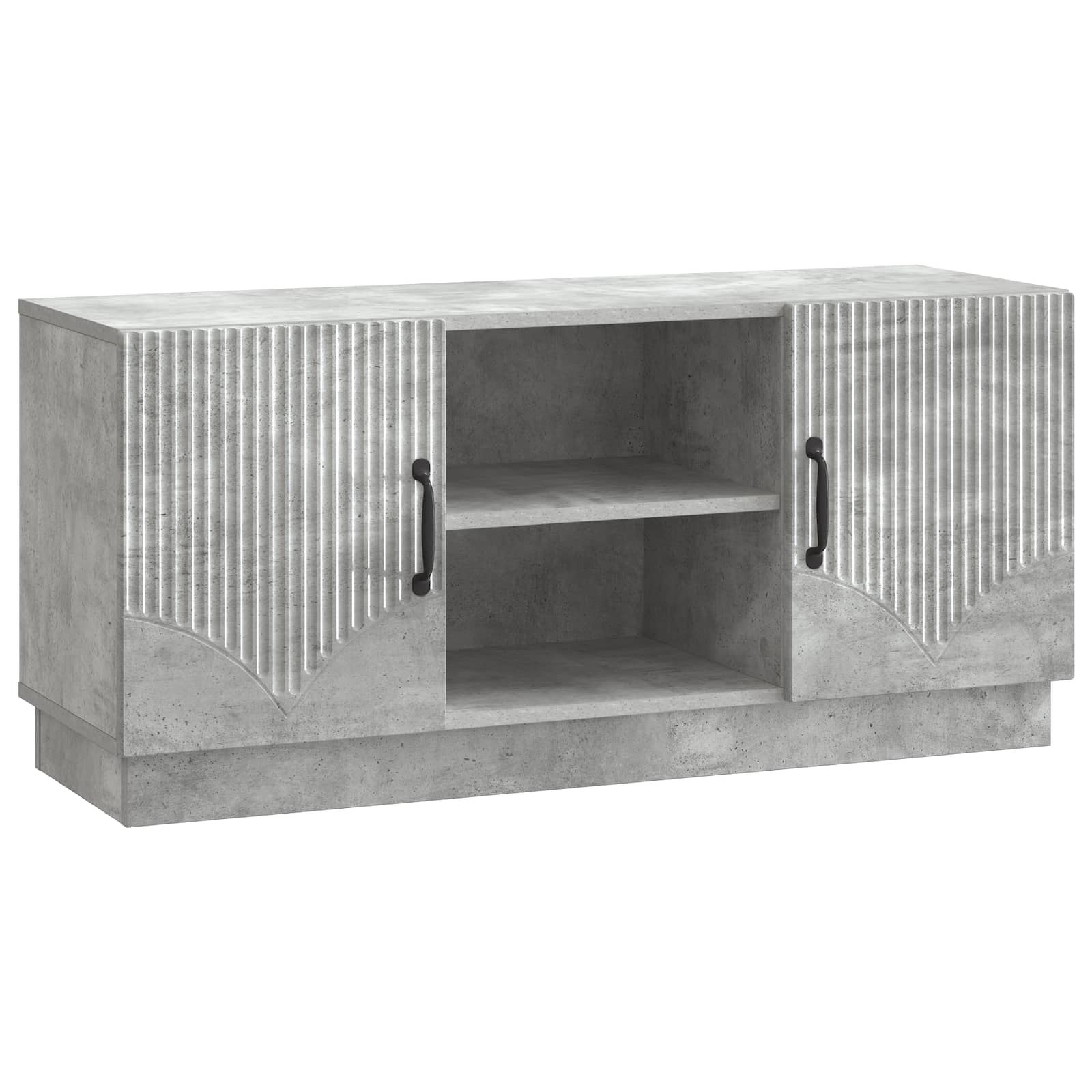 Gabinete para TV cinzento cimento 102 x 34,5 x 47 cm