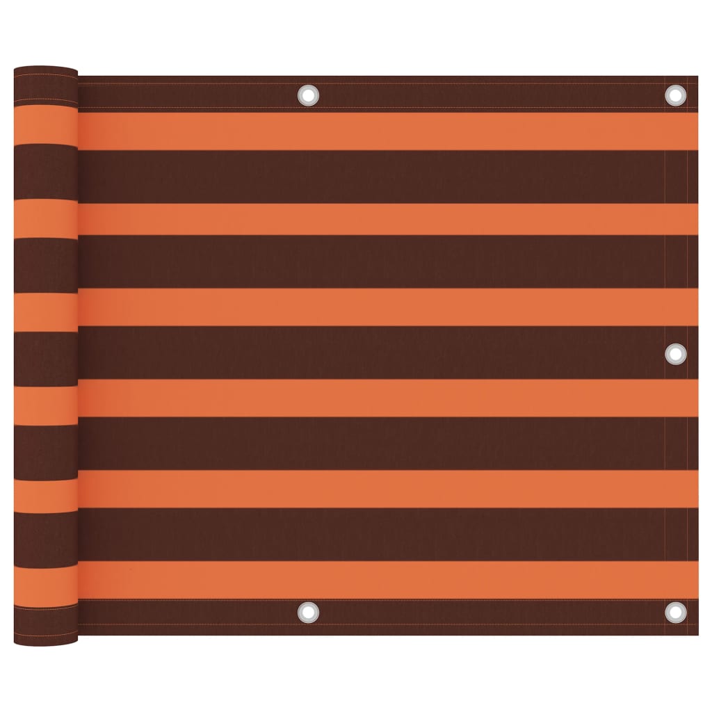 Tela de varanda 75x300 cm tecido oxford laranja e castanho
