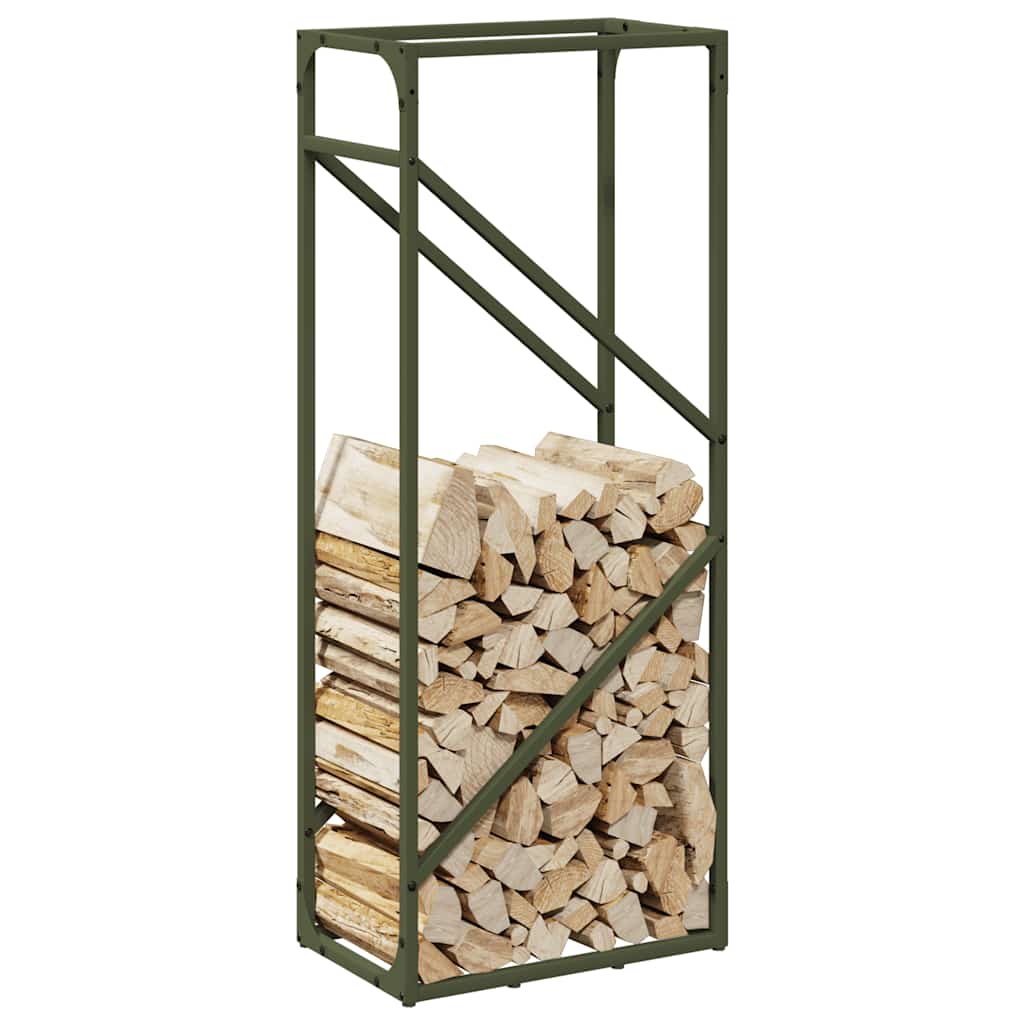 Suporte para lenha aço laminado a frio verde azeitona