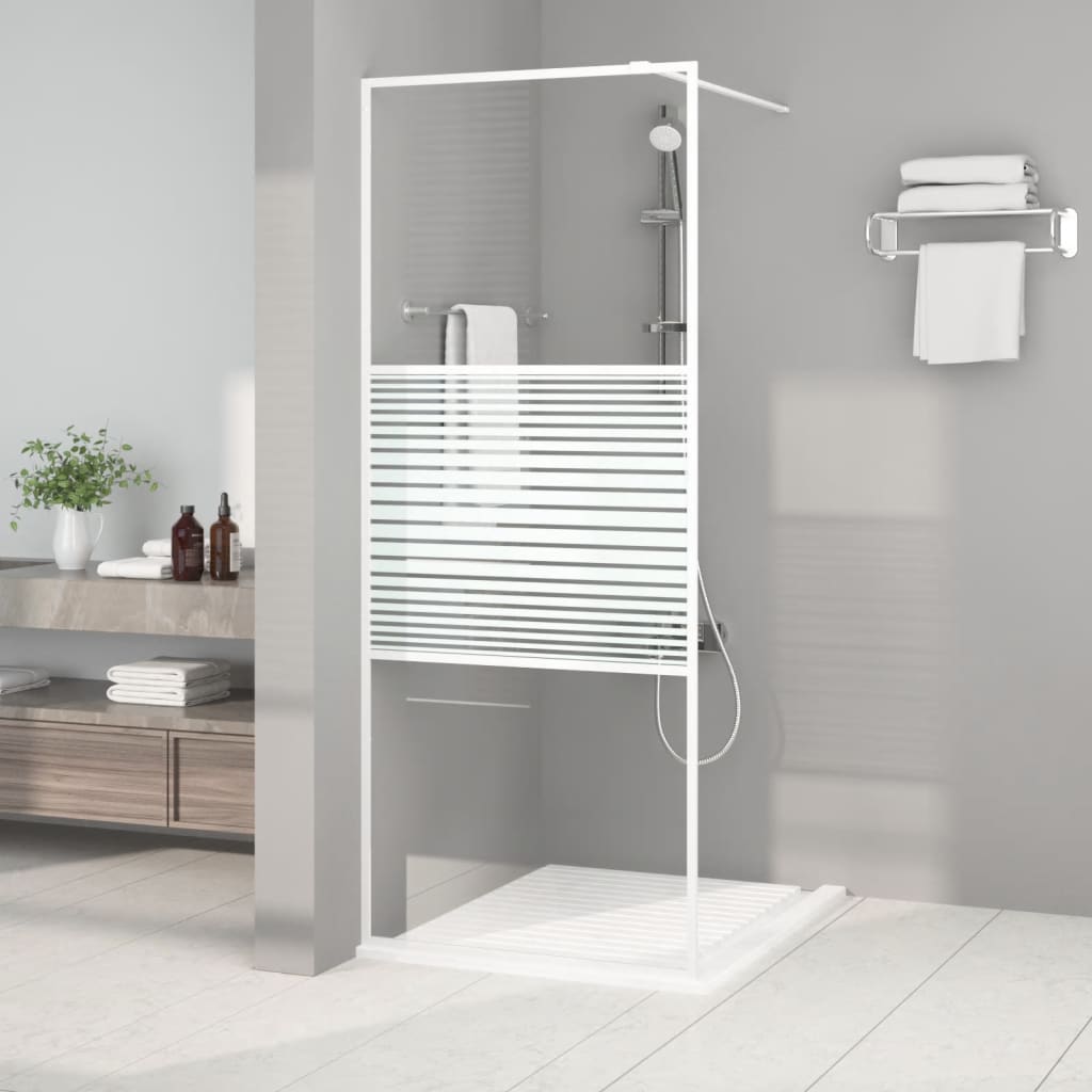 Divisória de chuveiro vidro transparente esg 80x195 cm branco