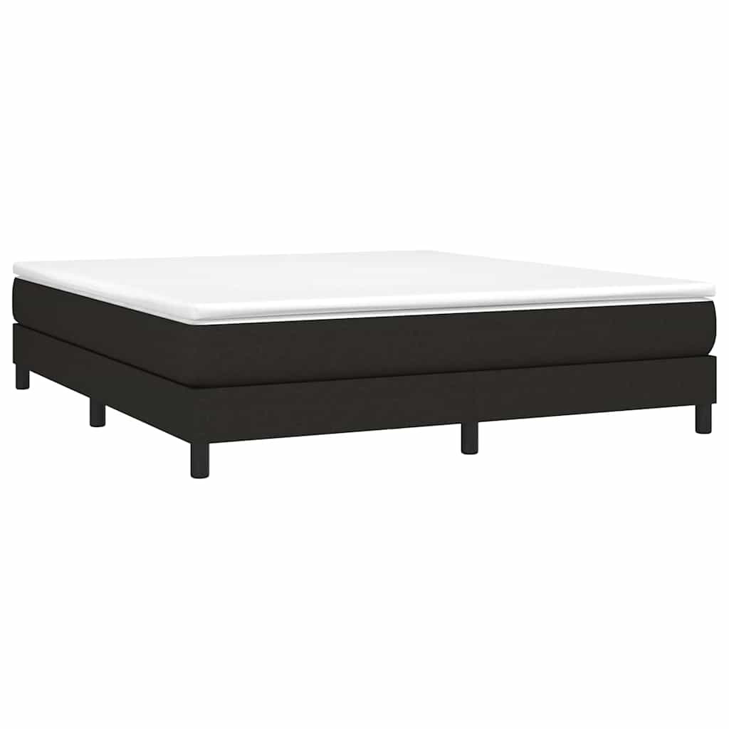 Estrutura de cama com molas 180x200 cm tecido preto