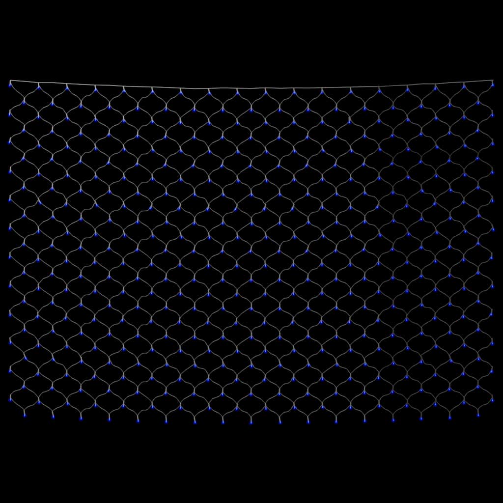 Rede luzes de natal 3x3 m 306 luzes LED int/ext azul