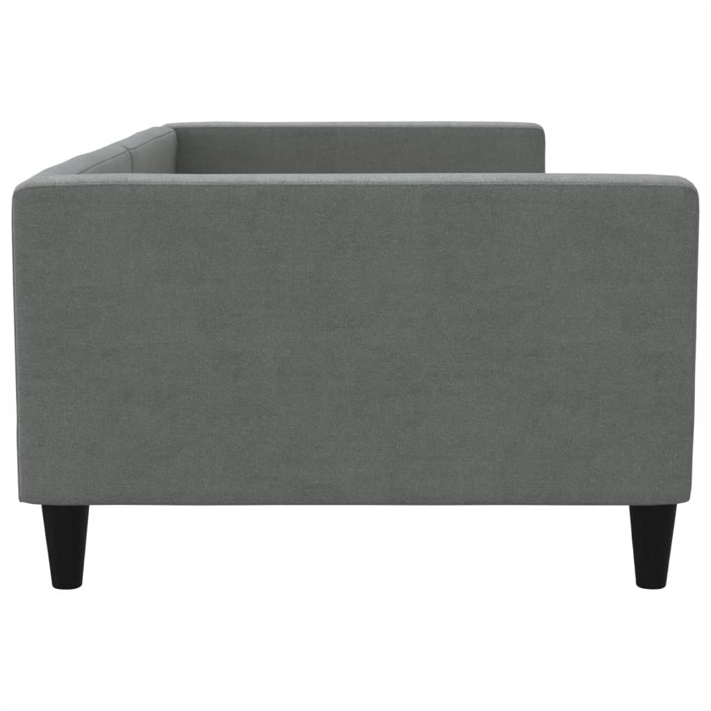Sofá-cama 100x190 cm tecido cinzento-escuro