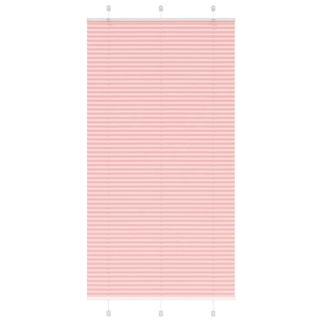 Rosa plissada cega 110x200 cm largura tecido 109,4cm poliéster