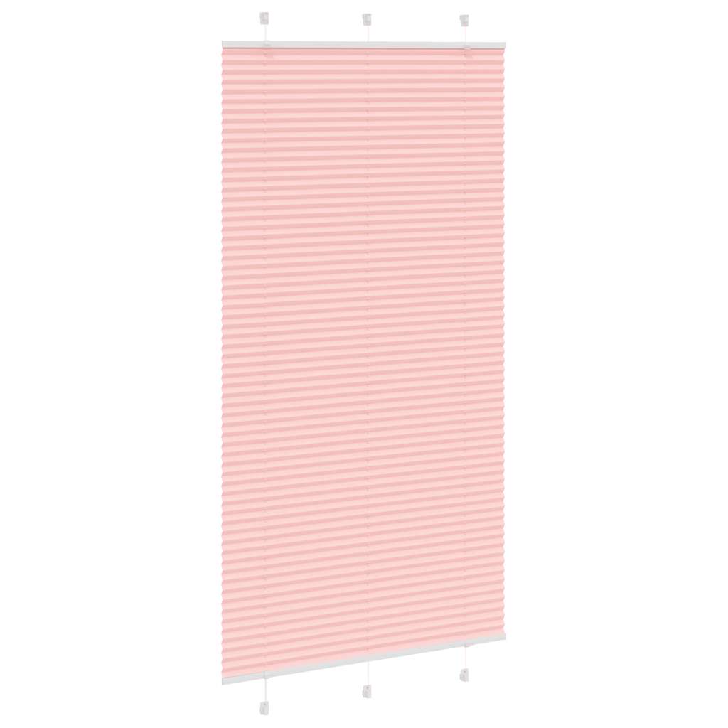 Rosa plissada cega 110x200 cm largura tecido 109,4cm poliéster