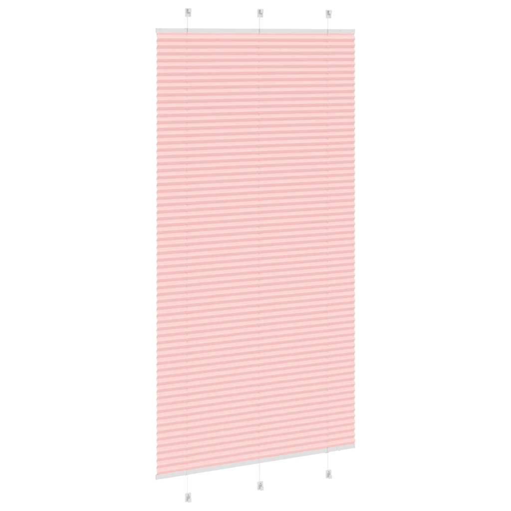 Rosa plissada cega 110x200 cm largura tecido 109,4cm poliéster