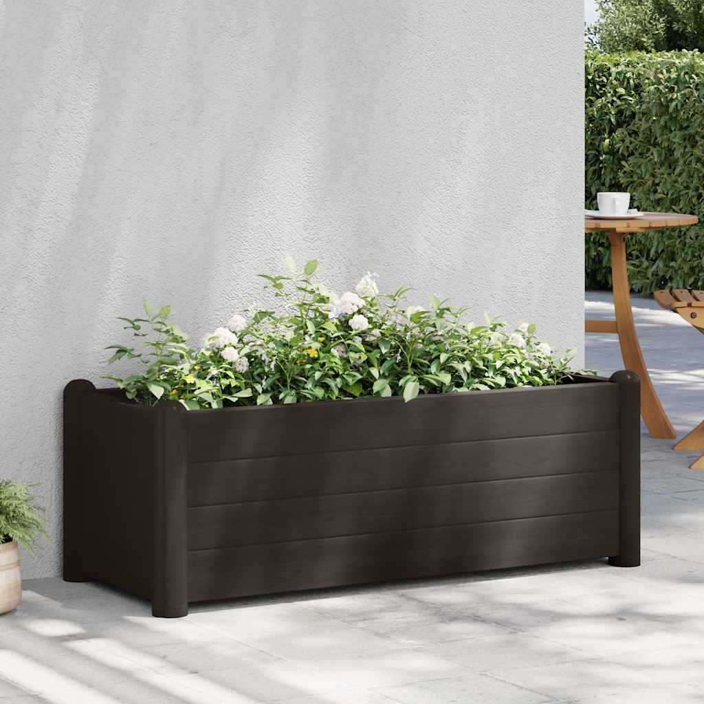 Canteiro elevado para jardim PP 100x43x35 cm moca