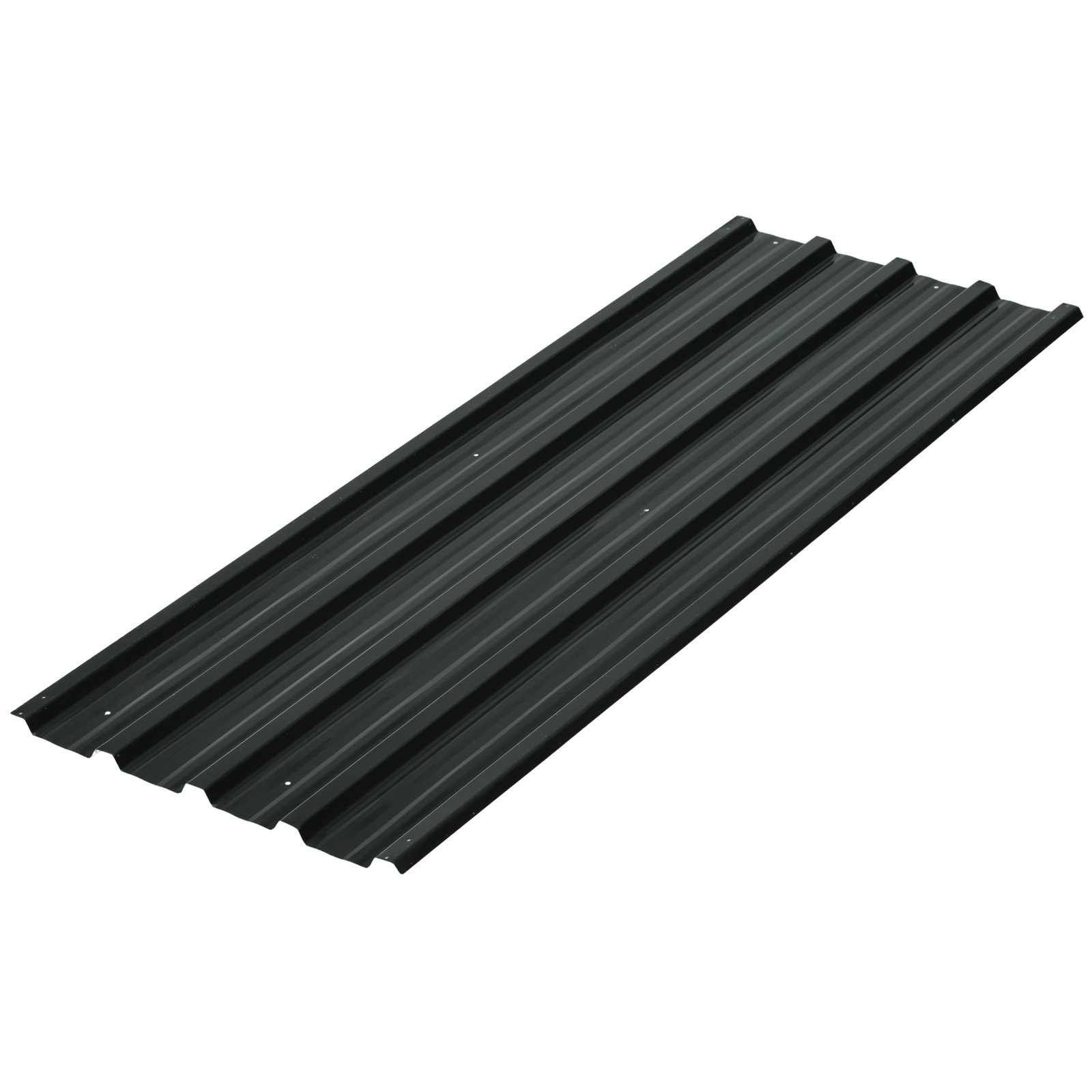 Conjunto de 12 painéis para teto de aço galvanizado chapas perfiladas de teto 7m² para abrigo de ferramentas 129x45cm cinzento escuro
