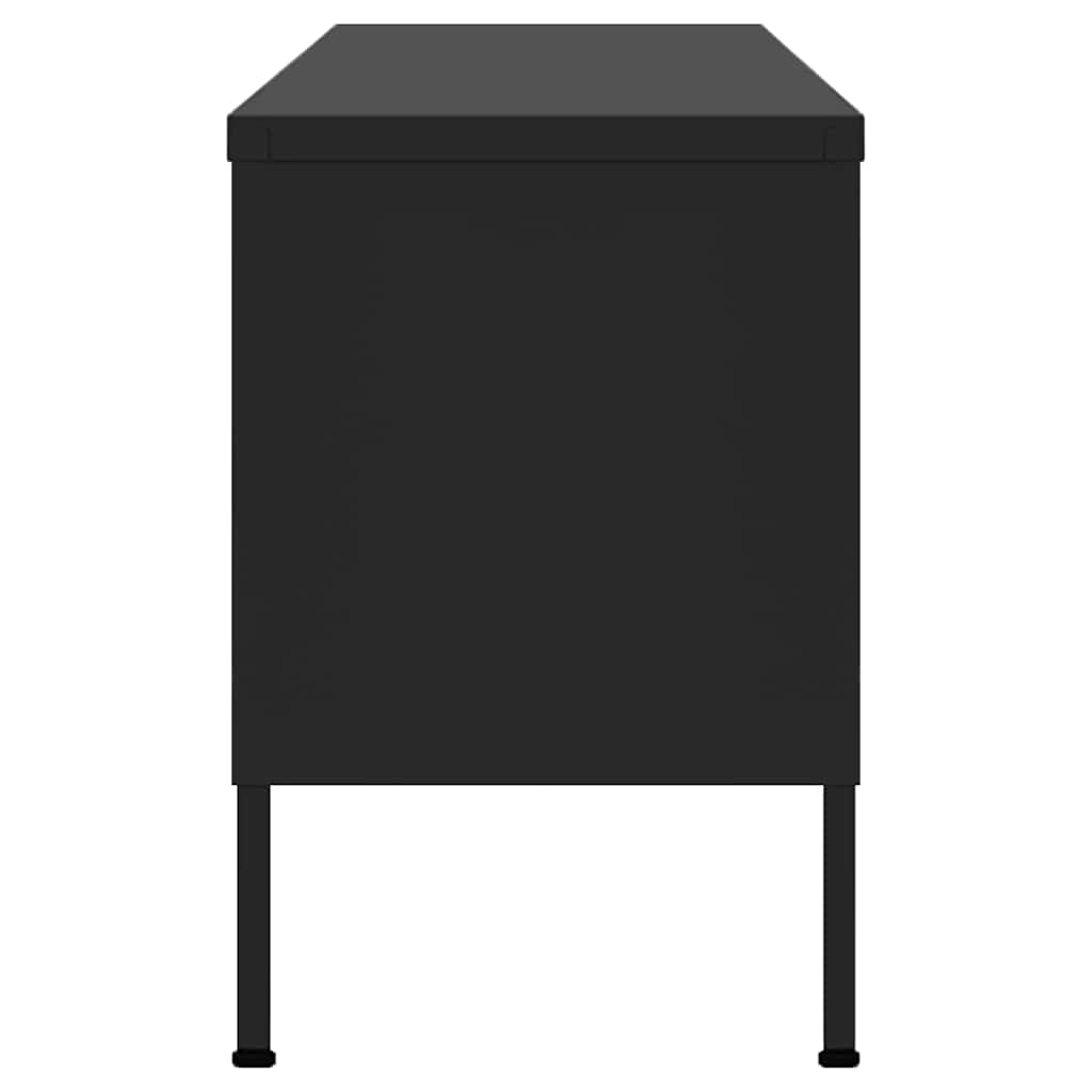 Móvel de TV aço 105x35x50 cm preto