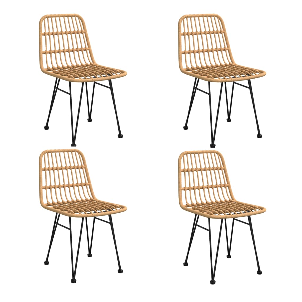 5 Pcs conjunto de jantar p/ jardim vime PE