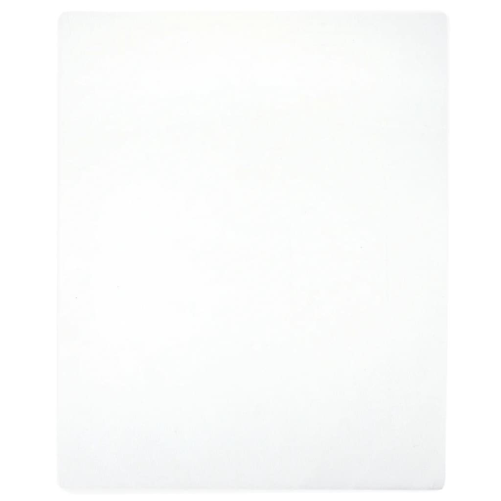 Lençol ajustável 140x200 cm algodão jersey branco