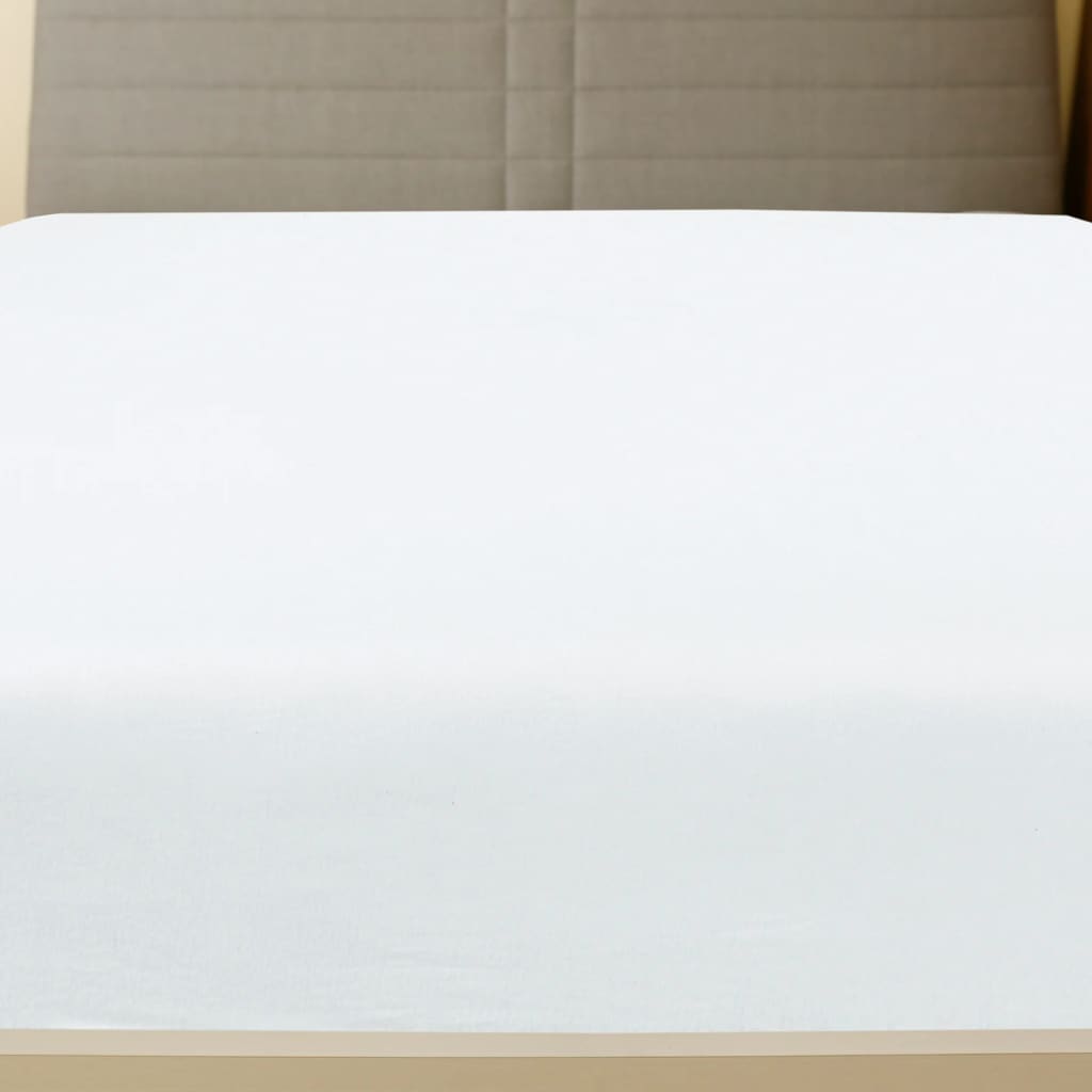 Lençol ajustável 140x200 cm algodão jersey branco