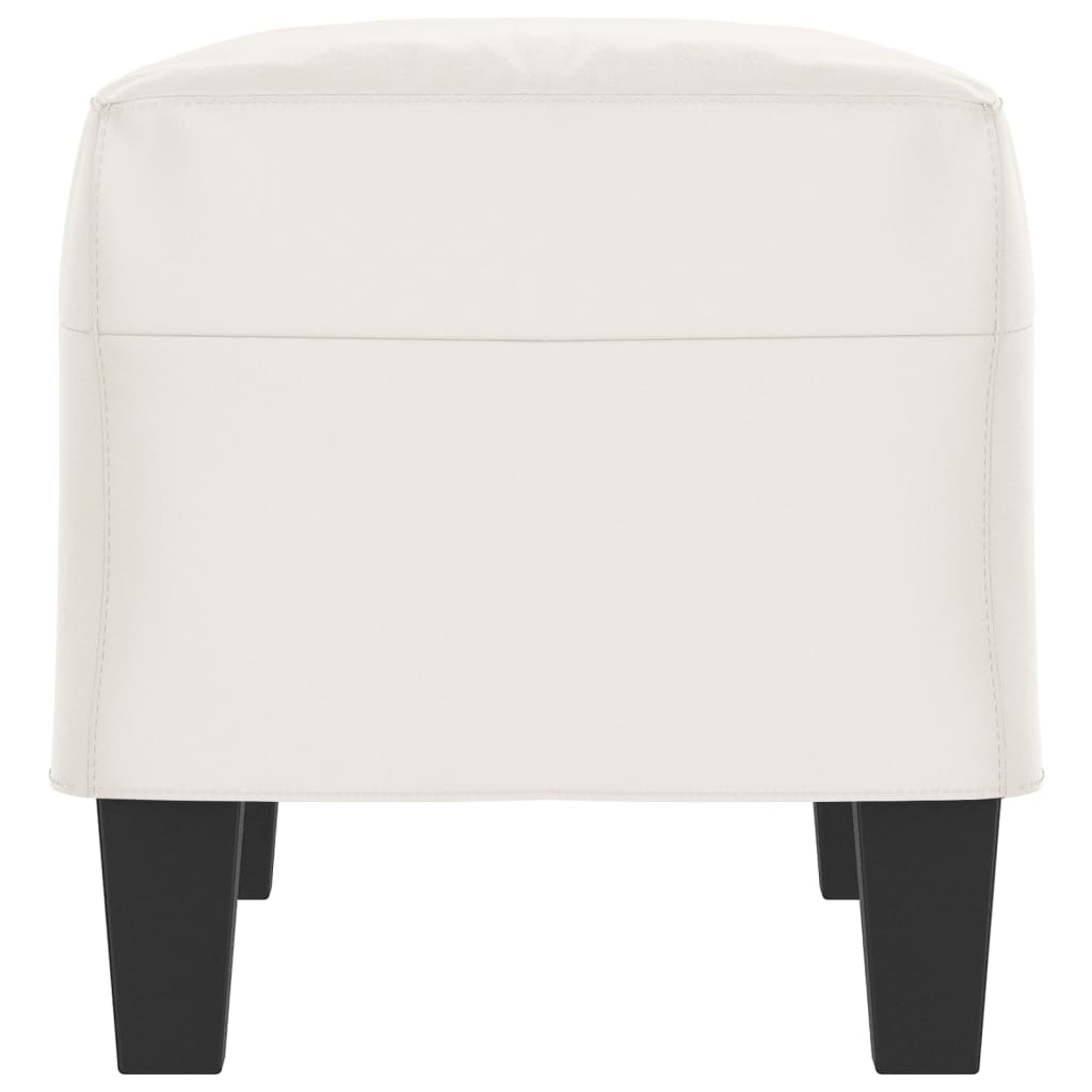Banco 70x35x41 cm tecido de microfibra bege