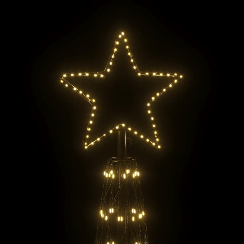 Árvore de natal em forma de cone, branco quente, 3000 leds, 230x800 cm