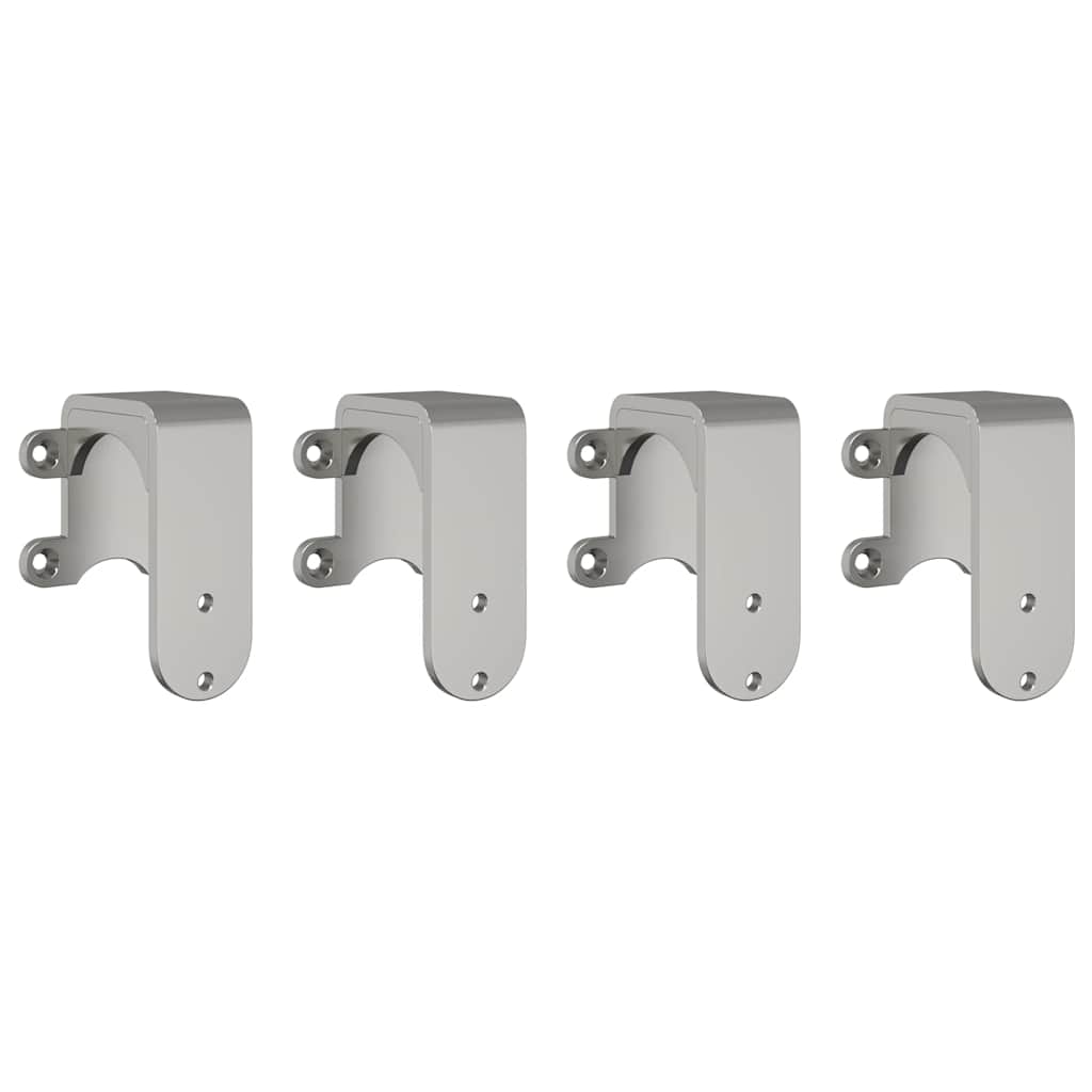 Barn door bypass brackets 4 pcs trilhos redondos aço inoxidável