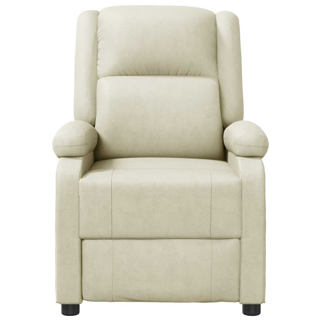 Cadeira de massagens couro artificial branco nata