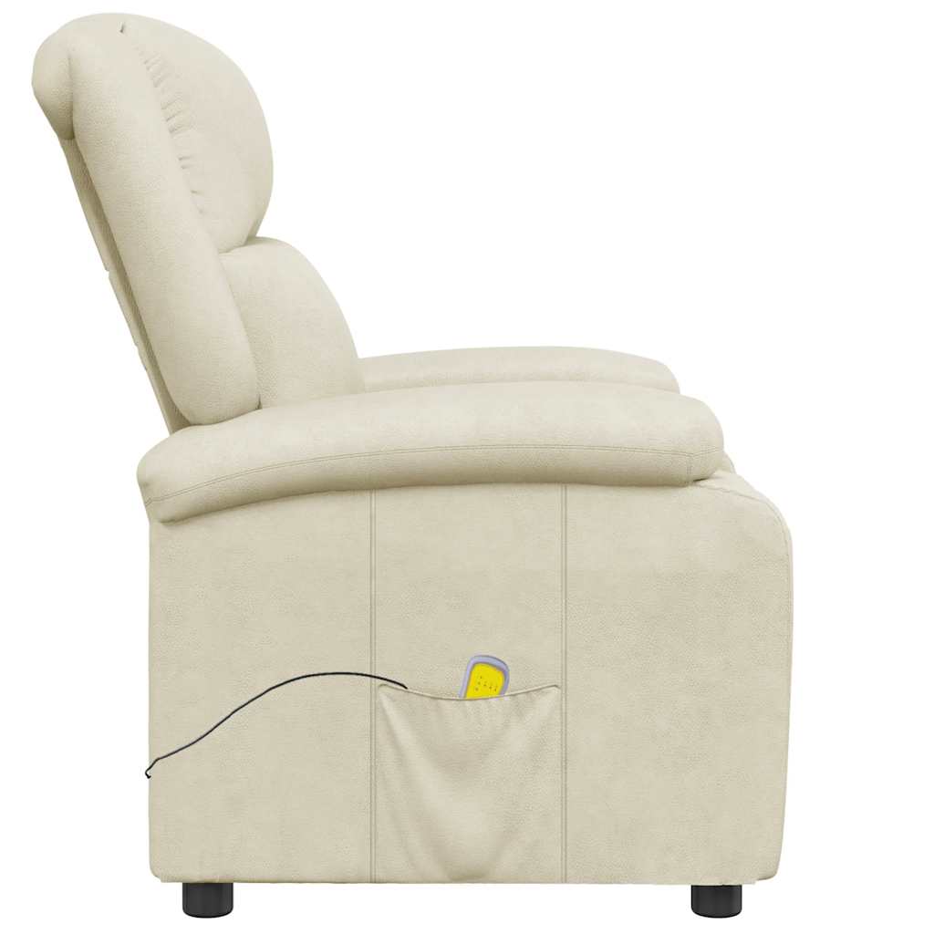 Cadeira de massagens couro artificial branco nata