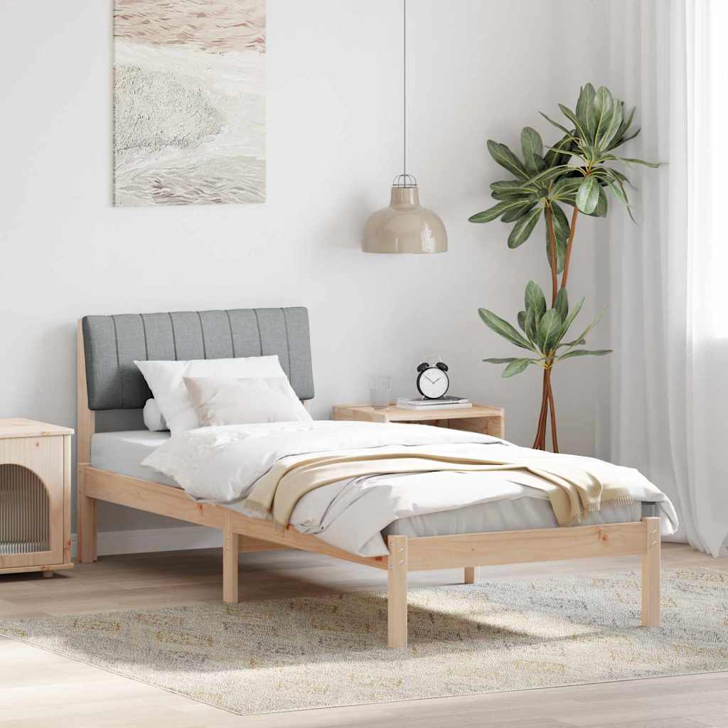 Estrutura da cama marrom e cinza claro 75 x 190 cm